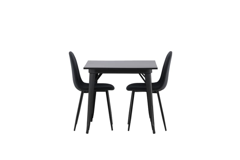 Tempe Matgrupp 80 cm Rektangulär med 2 Polar stolar - Svart - Möbler - Matplats - Matgrupp & matbord med stolar