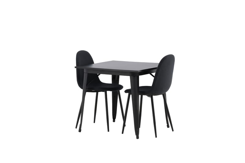 Tempe Matgrupp 80 cm Rektangulär med 2 Polar stolar - Svart - Möbler - Matplats - Matgrupp & matbord med stolar