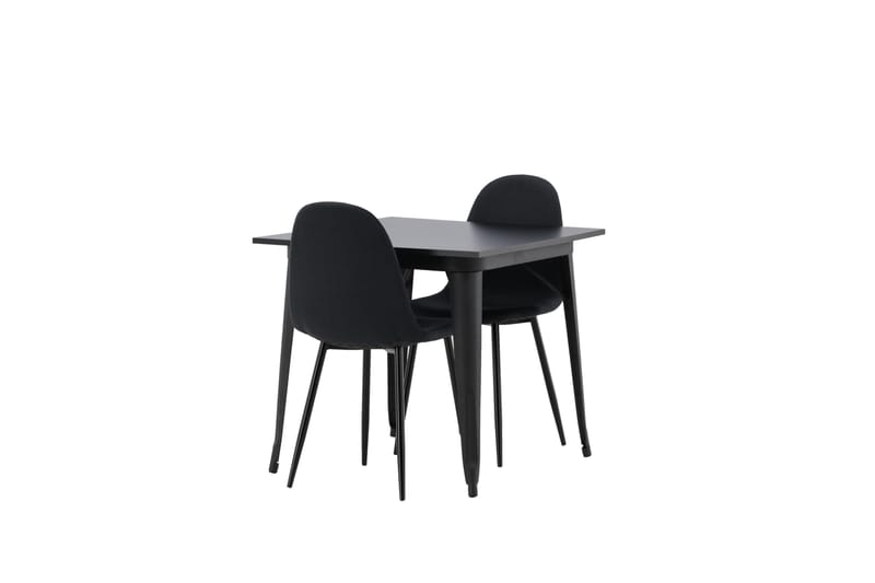 Tempe Matgrupp 80 cm Rektangulär med 2 Polar stolar - Svart - Möbler - Matplats - Matgrupp & matbord med stolar