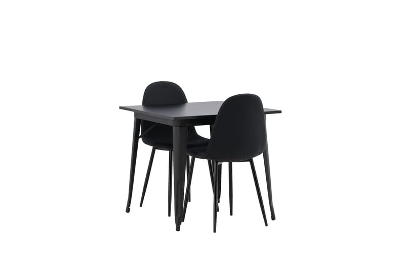 Tempe Matgrupp 80 cm Rektangulär med 2 Polar stolar - Svart - Möbler - Matplats - Matgrupp & matbord med stolar
