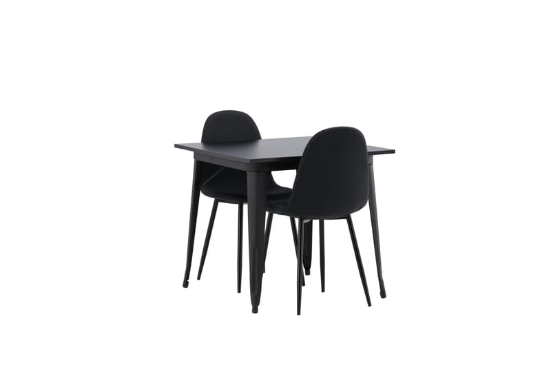 Tempe Matgrupp 80 cm Rektangulär med 2 Polar stolar - Svart - Möbler - Matplats - Matgrupp & matbord med stolar