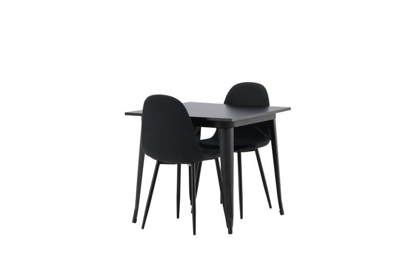 Tempe Matgrupp 80 cm Rektangulär med 2 Polar stolar - Svart - Möbler - Matplats - Matgrupp & matbord med stolar