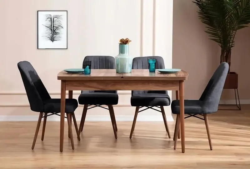Teral Matgrupp Förlängningsbar 130-170 cm med 4 Stolar - Möbler - Matplats - Matgrupp & matbord med stolar