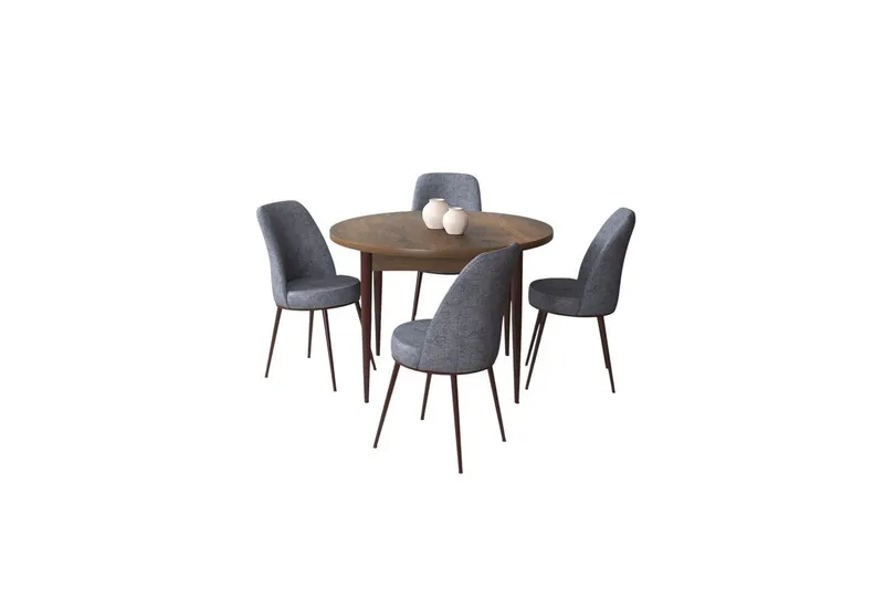 Tor Matgrupp 4-sits - Brun/Grå - Möbler - Matplats - Matgrupp & matbord med stolar