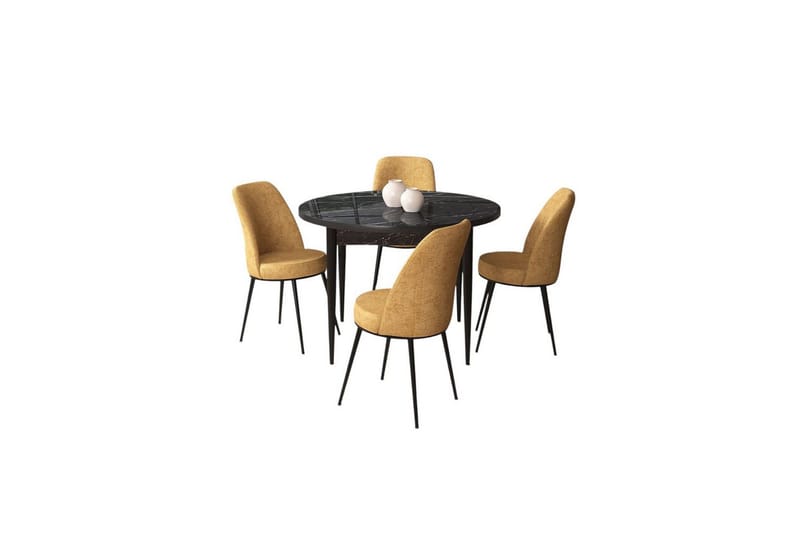 Tor Matgrupp 4-sits - Svart/Cappuccino - Möbler - Matplats - Matgrupp & matbord med stolar