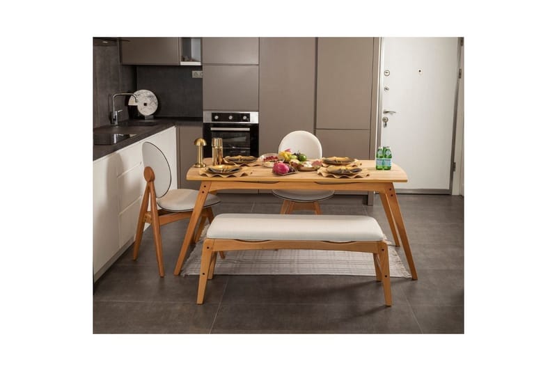 Touch Matgrupp 160 cm Rektangulär - Natur - Möbler - Matplats - Matgrupp & matbord med stolar