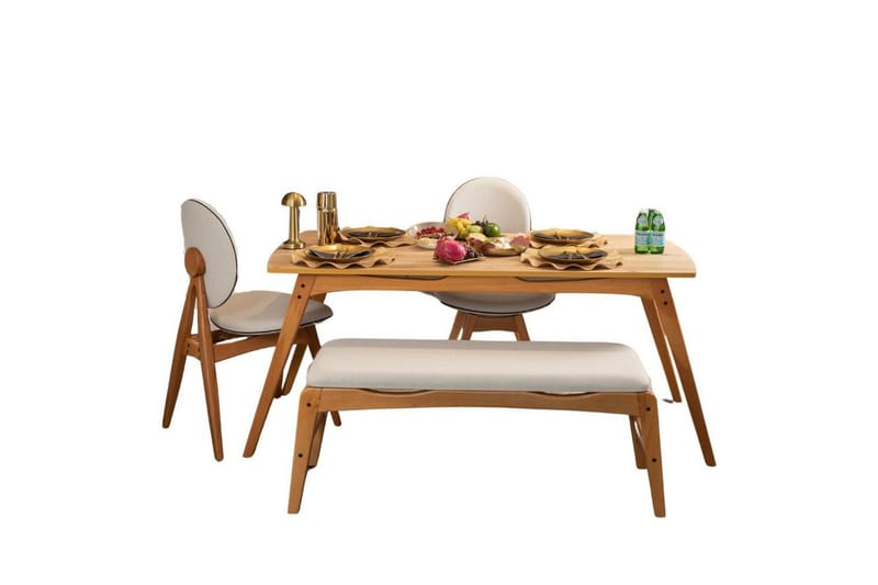 Touch Matgrupp 160 cm Rektangulär - Natur - Möbler - Matplats - Matgrupp & matbord med stolar