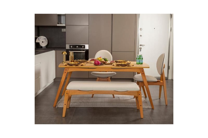 Touch Matgrupp 160 cm Rektangulär - Natur - Möbler - Matplats - Matgrupp & matbord med stolar