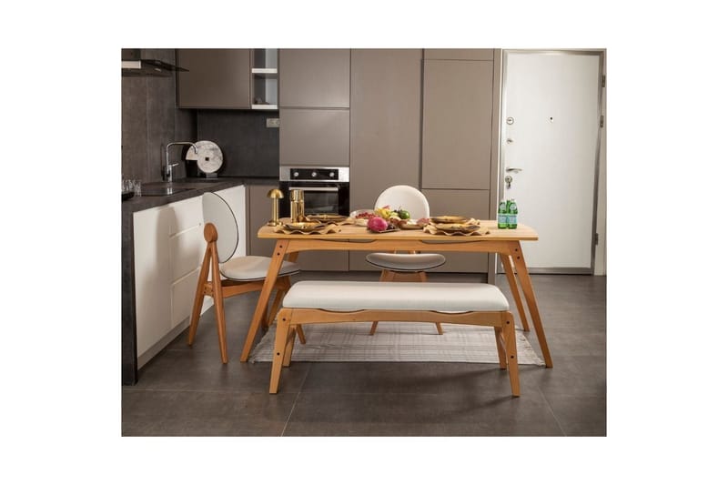 Touch Matgrupp 160 cm Rektangulär - Natur - Möbler - Matplats - Matgrupp & matbord med stolar