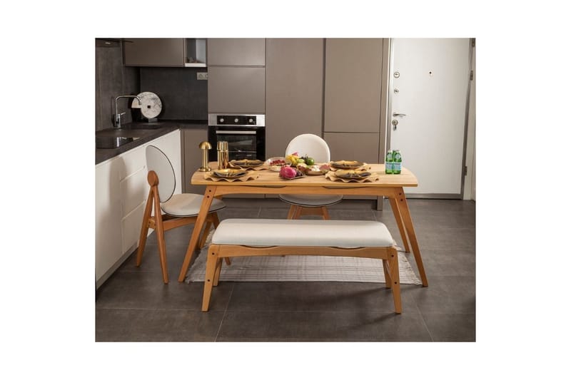 Touch Matgrupp 160 cm Rektangulär - Natur - Möbler - Matplats - Matgrupp & matbord med stolar