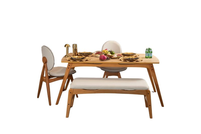 Touch Matgrupp 160 cm Rektangulär - Natur - Möbler - Matplats - Matgrupp & matbord med stolar