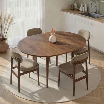 Tralven Matbord 131 cm Rund - Kaukasisk Barock Valnöt - Möbler - Matplats - Matbord & köksbord