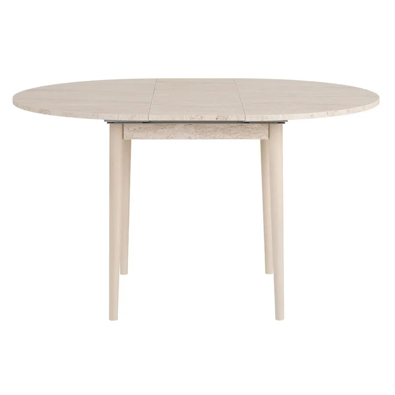 Tralven Matbord 131 cm Rund - Travertin Och Ek - Möbler - Matplats - Matbord & köksbord