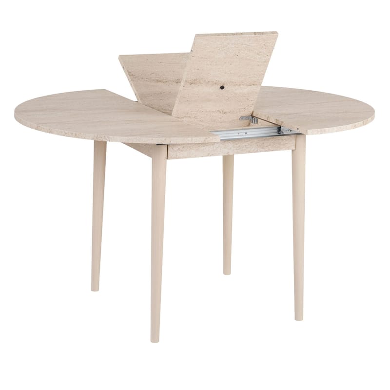 Tralven Matbord 131 cm Rund - Travertin Och Ek - Möbler - Matplats - Matbord & köksbord