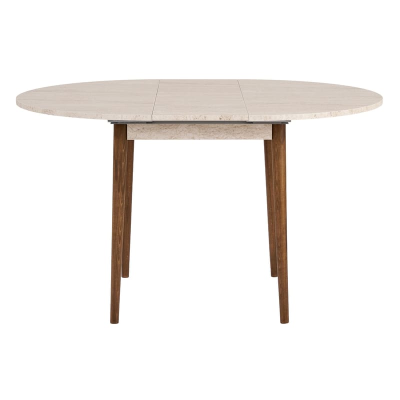 Tralven Matbord 131 cm Rund - Travertin Och Valnöt - Möbler - Matplats - Matbord & köksbord