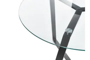 Triggiano Litet Runt Matbord 100 cm i Glas - Svart - Möbler - Matplats - Matbord & köksbord
