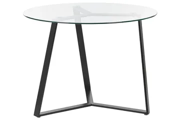 Triggiano Litet Runt Matbord 100 cm i Glas - Svart - Möbler - Matplats - Matbord & köksbord