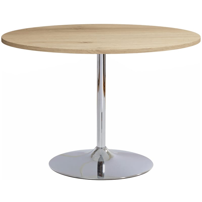 Trumpet Matbord Rund 110 cm - Ek/Krom - Möbler - Matplats - Matbord & köksbord