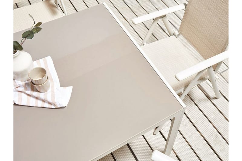 Tuiriz Matbord 160x91 cm - Beige/Vit - Möbler - Matplats - Matbord & köksbord