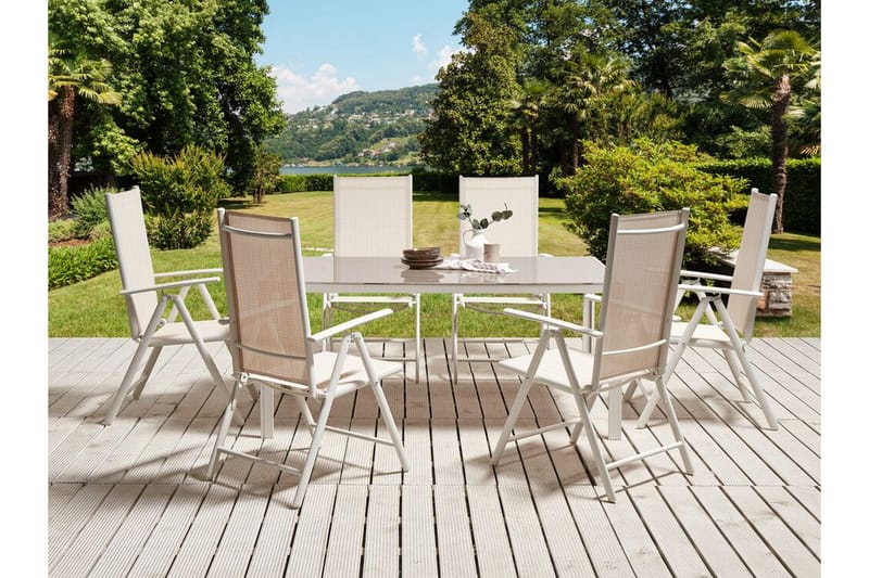 Tuiriz Matbord 160x91 cm - Beige/Vit - Möbler - Matplats - Matbord & köksbord