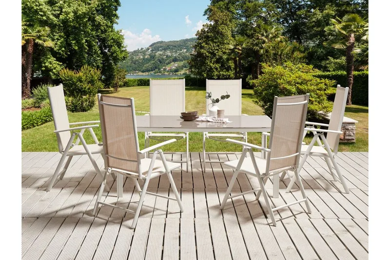 Tuiriz Matbord 160x91 cm - Beige/Vit - Möbler - Matplats - Matbord & köksbord