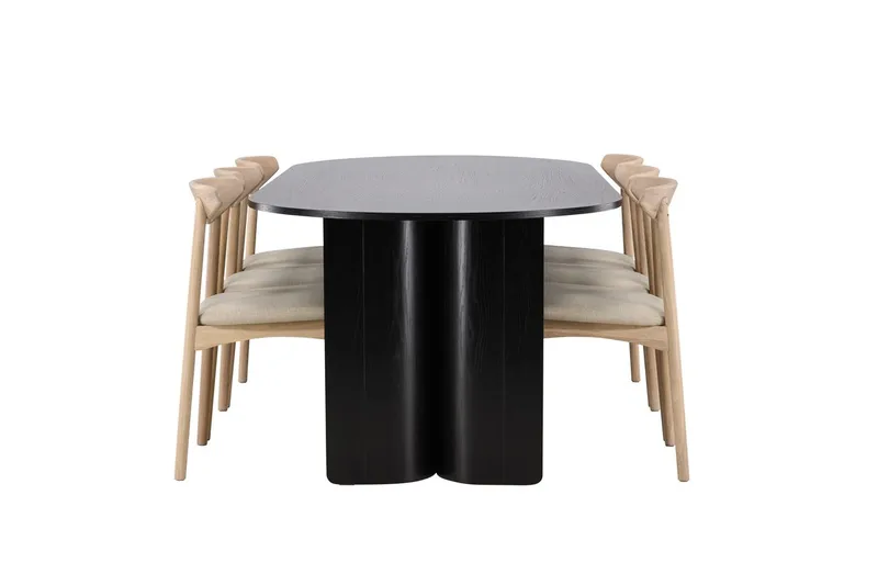 Tyresö Oval Matbord med 6 Ven Matstol - Möbler - Matplats - Matgrupp & matbord med stolar