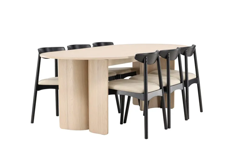 Tyresö Oval Matbord med 6 Ven Matstol - Möbler - Matplats - Matgrupp & matbord med stolar