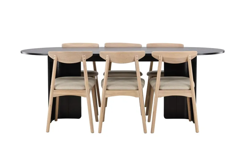 Tyresö Oval Matbord med 6 Ven Matstol - Möbler - Matplats - Matgrupp & matbord med stolar