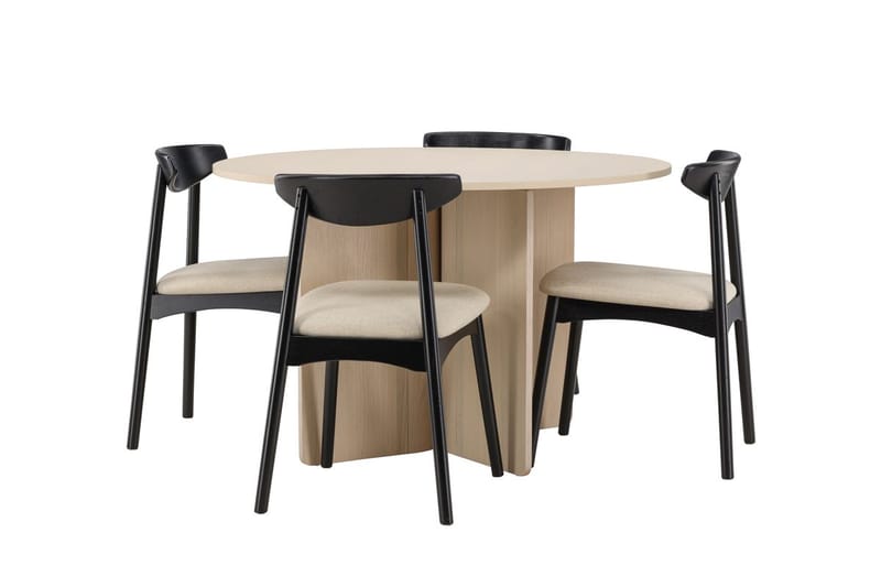 Tyresö Round Matbord med 4 Ven Matstol - Möbler - Matplats - Matgrupp & matbord med stolar