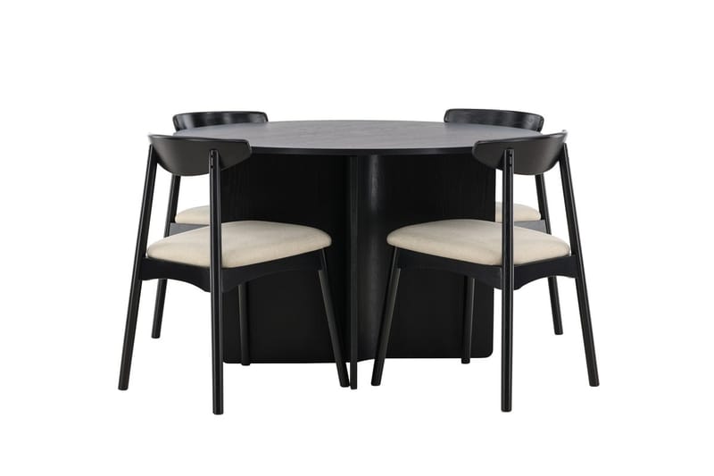 Tyresö Round Matbord med 4 Ven Matstol - Möbler - Matplats - Matgrupp & matbord med stolar