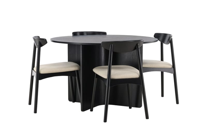 Tyresö Round Matbord med 4 Ven Matstol - Möbler - Matplats - Matgrupp & matbord med stolar