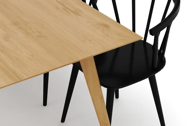 Tyrö Matgrupp med 6 st Tyrö Karmstolar - Oak/Black - Möbler - Matplats - Matgrupp & matbord med stolar