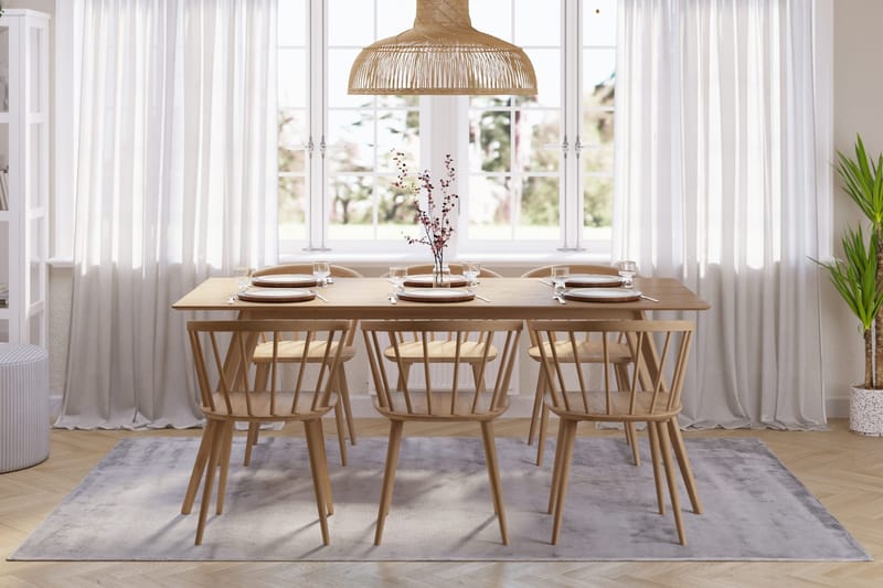 Tyrö Matgrupp med 6 st Tyrö Karmstolar - Oak/Oak - Möbler - Matplats - Matgrupp & matbord med stolar