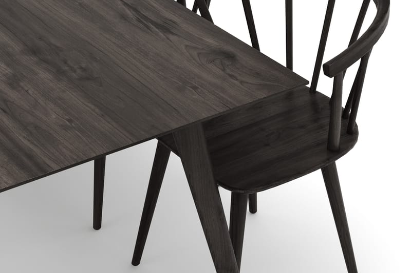 Tyrö Matgrupp med 6 st Tyrö Karmstolar - Smoked Oak/Smoked Oak - Möbler - Matplats - Matgrupp & matbord med stolar