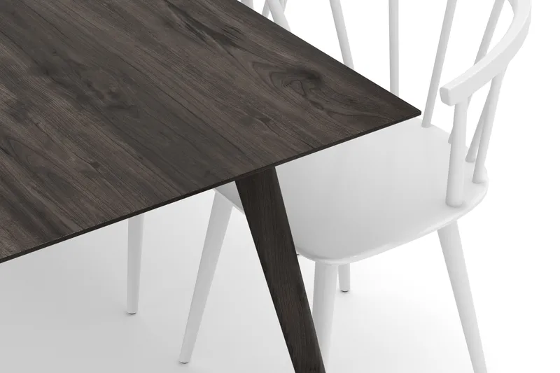 Tyrö Matgrupp med 6 st Tyrö Karmstolar - Smoked Oak/White - Möbler - Matplats - Matgrupp & matbord med stolar