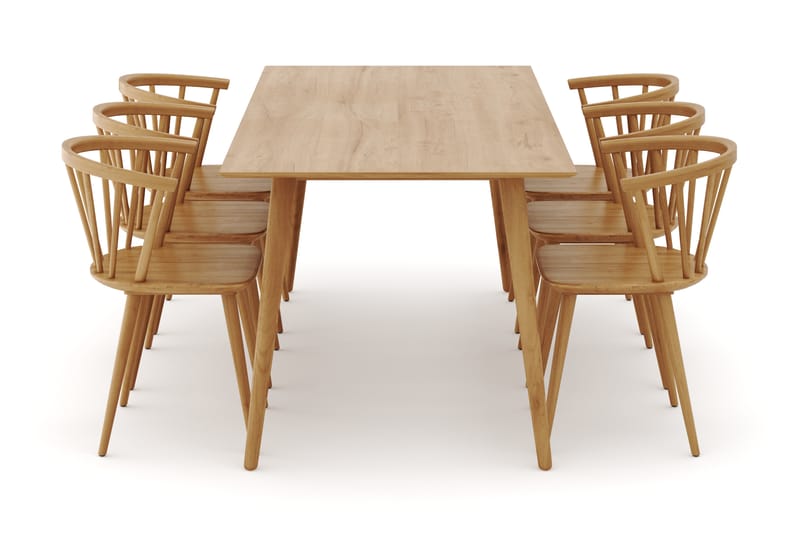 Tyrö Matgrupp med 6 st Tyrö Karmstolar - Möbler - Matplats - Matgrupp & matbord med stolar