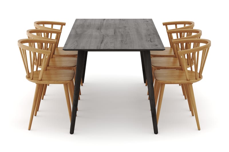 Tyrö Matgrupp med 6 st Tyrö Karmstolar - Möbler - Matplats - Matgrupp & matbord med stolar