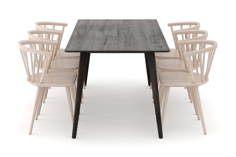 Tyrö Matgrupp med 6 st Tyrö Karmstolar - Möbler - Matplats - Matgrupp & matbord med stolar