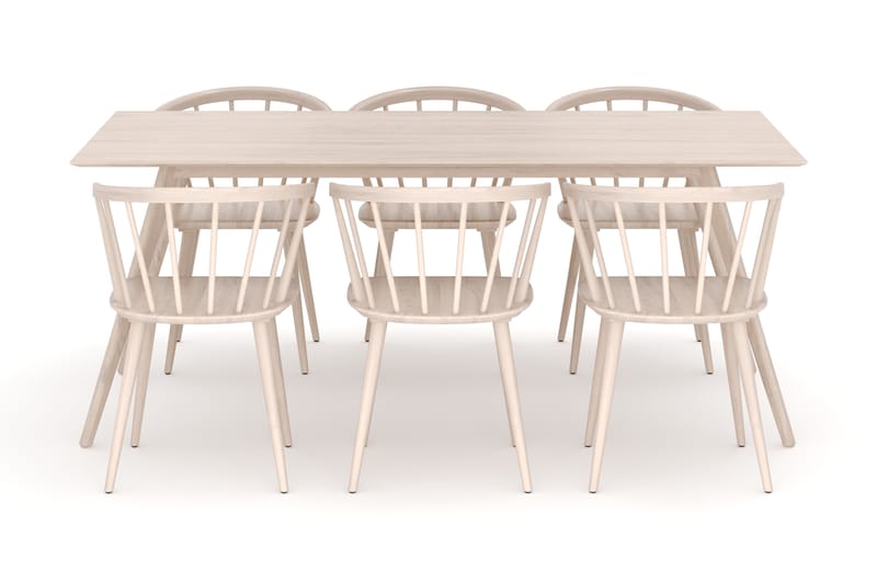 Tyrö Matgrupp med 6 st Tyrö Karmstolar - Möbler - Matplats - Matgrupp & matbord med stolar