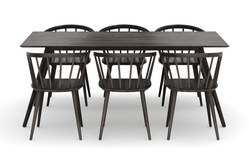 Tyrö Matgrupp med 6 st Tyrö Karmstolar - Möbler - Matplats - Matgrupp & matbord med stolar