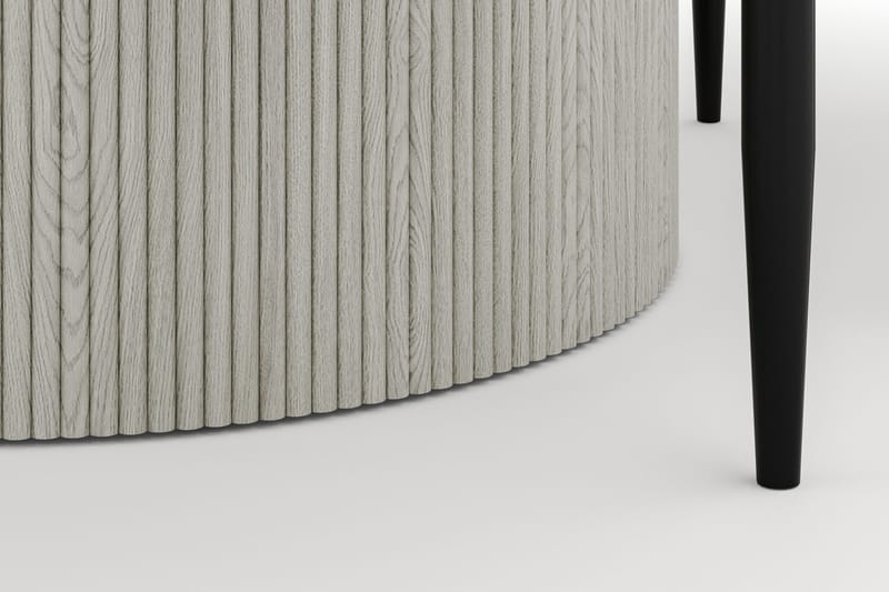 Uppveda Matbord 120 cm Rund med 4 Sawako Stolar - Vit - Möbler - Matplats - Matgrupp & matbord med stolar