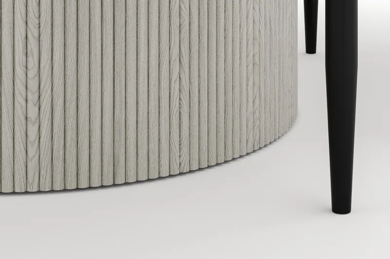 Uppveda Matbord 120 cm Rund med 4 Sawako Stolar - Vit - Möbler - Matplats - Matgrupp & matbord med stolar