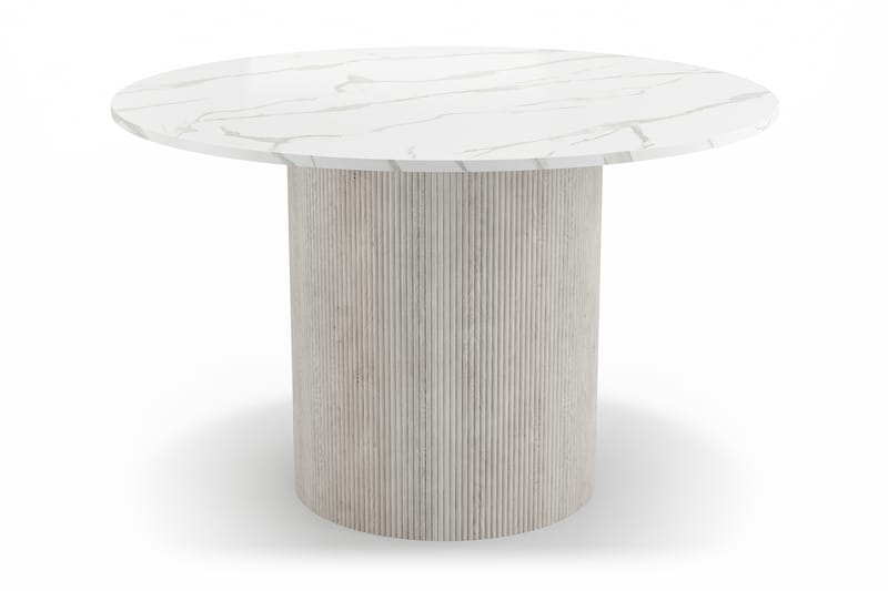 Uppveda Matbord 120 cm Rund med 4 Sawako Stolar - Vit - Möbler - Matplats - Matgrupp & matbord med stolar