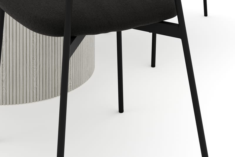 Uppveda Matbord 120 cm Rund med 4 st Lowe Matstol|Bouclear - Vit - Möbler - Matplats - Matgrupp & matbord med stolar