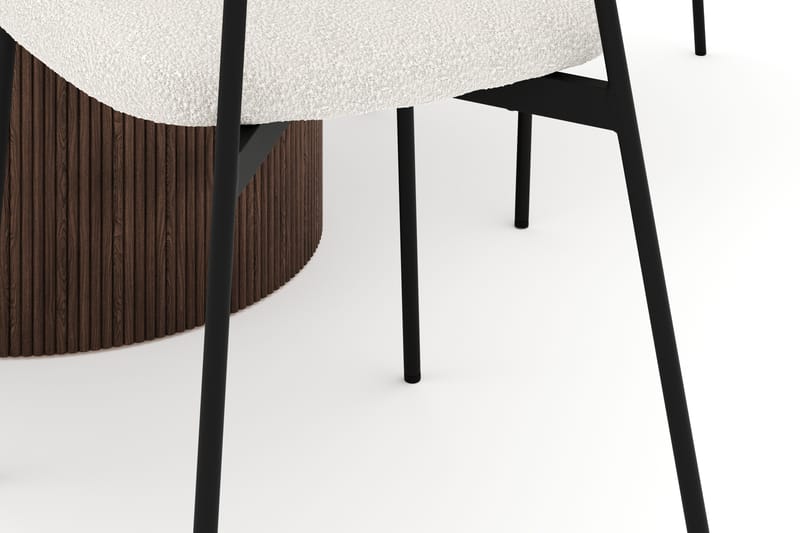 Uppveda Matbord 120 cm Rund med 4 st Lowe Matstol|Svartar - Brun - Möbler - Matplats - Matgrupp & matbord med stolar