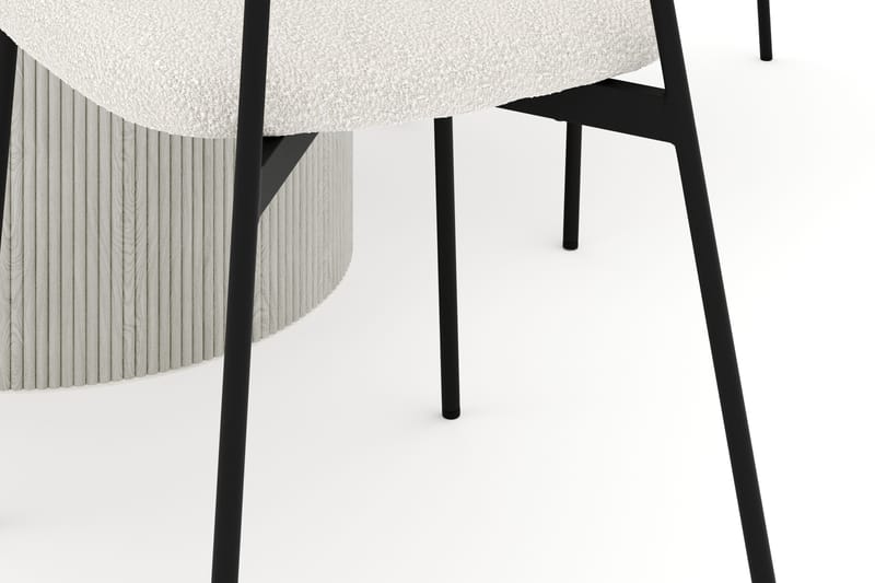 Uppveda Matbord 120 cm Rund med 4 st Lowe Matstol|Svartar - Vit - Möbler - Matplats - Matgrupp & matbord med stolar