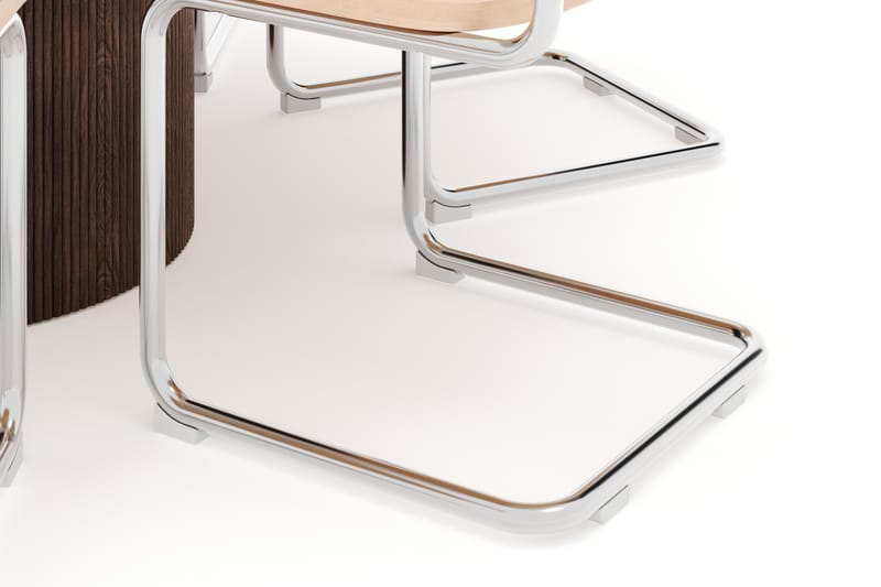 Uppveda Matbord 120 cm Rund med 6 st Build Matstolar - Brun - Möbler - Matplats - Matgrupp & matbord med stolar