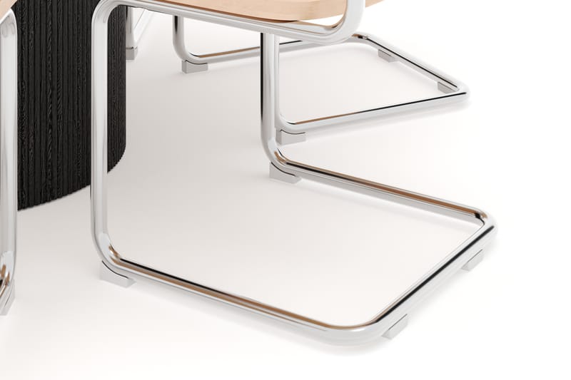 Uppveda Matbord 120 cm Rund med 6 st Build Matstolar - Svart/Vit - Möbler - Matplats - Matgrupp & matbord med stolar