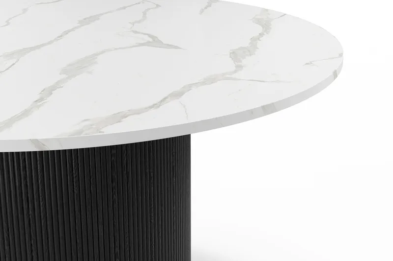 Uppveda Matbord 120 cm Rund - Svart/Vit - Möbler - Matplats - Matbord & köksbord