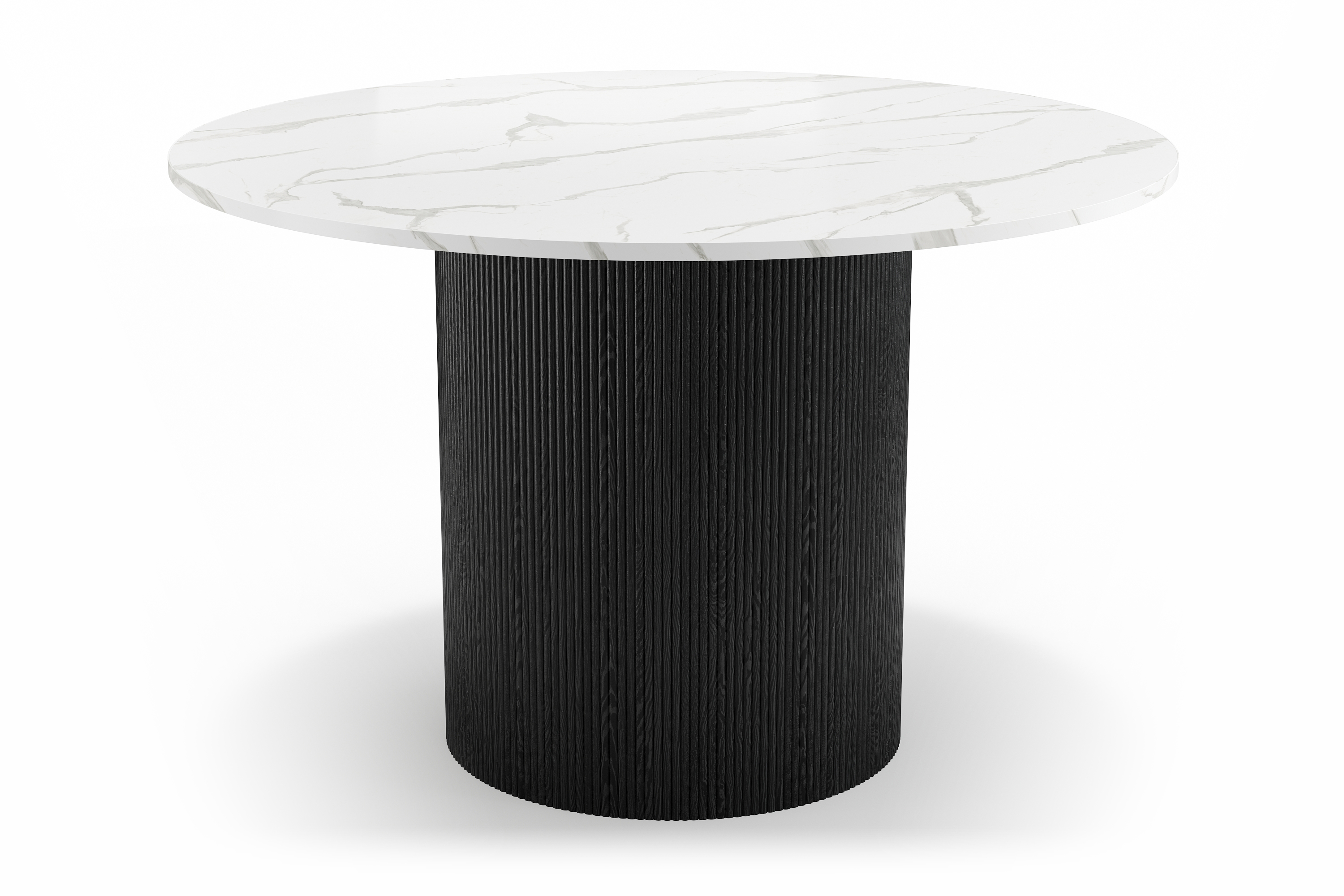 uppveda matbord 120 cm rund - svart/vit